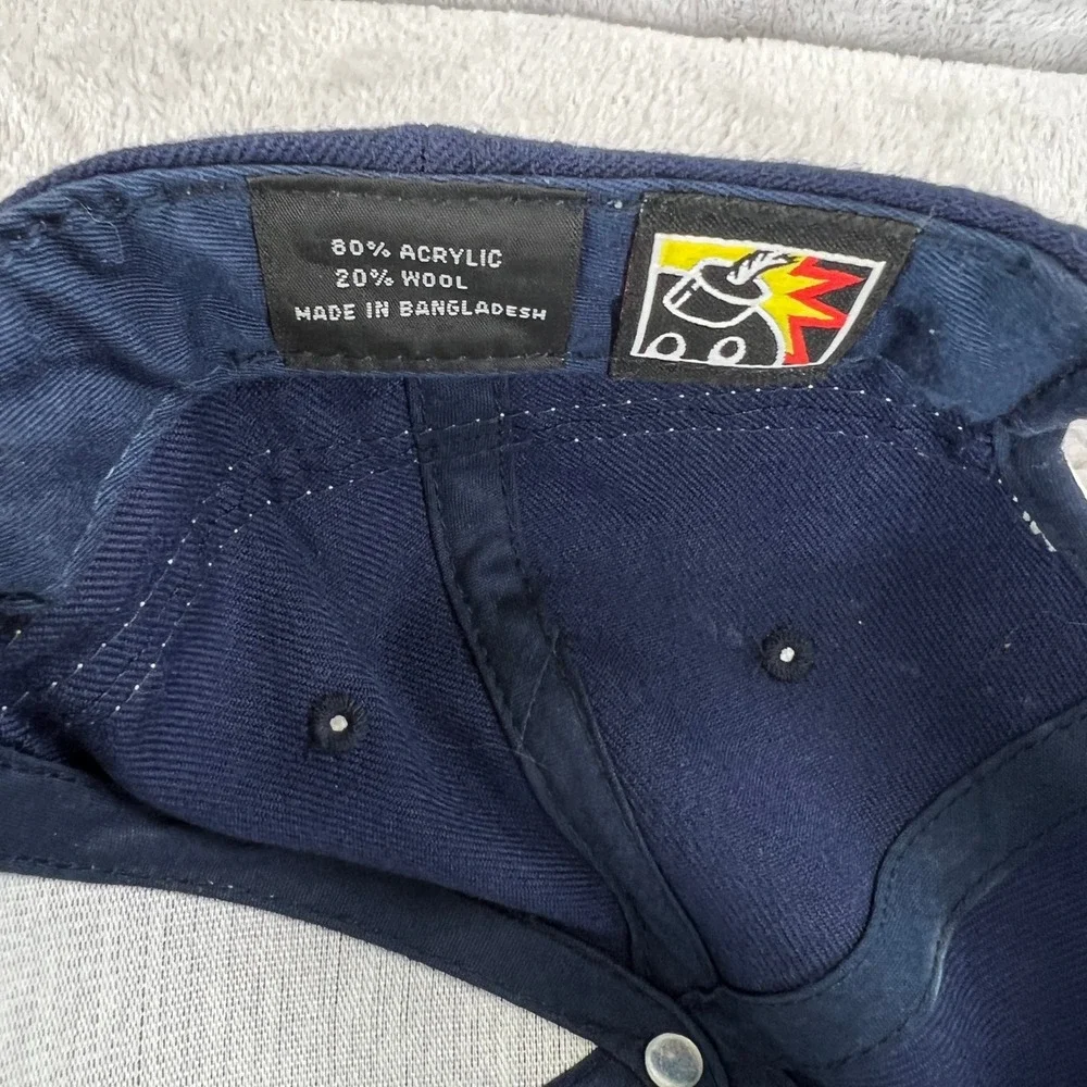 The Hundreds Racing Stripe Snapback Hat Navy Blue Streetwear Skate Logo Cap